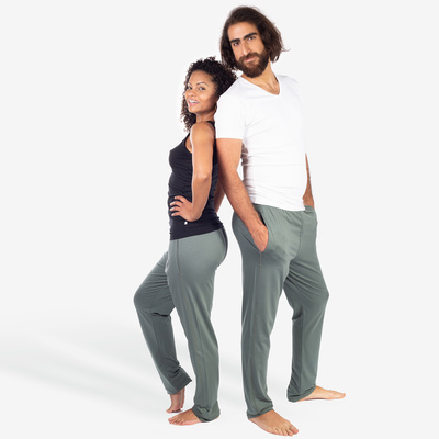 Girl and boy wearing matching sweatpants from Saint Basics