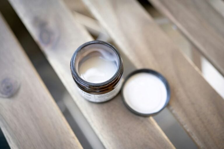 Pot of natural moisturizer
